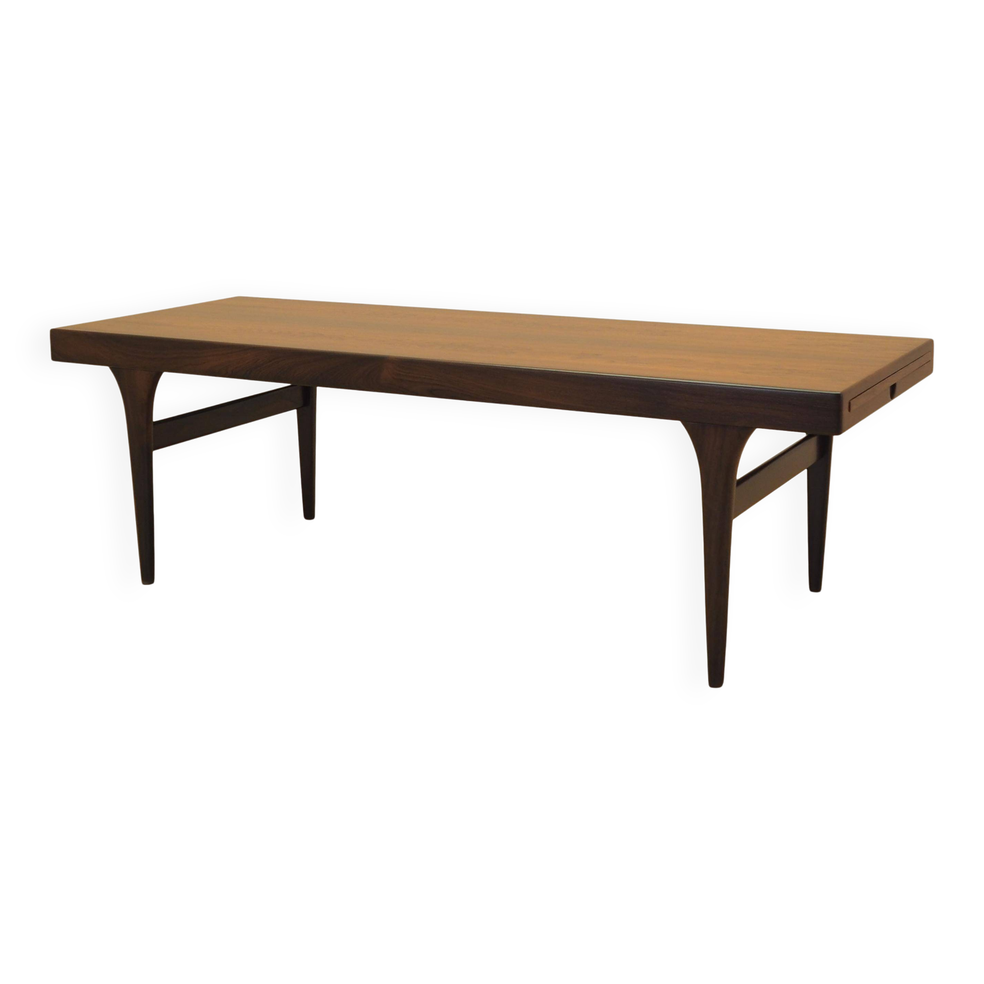 CFC Silkeborg rosewood coffee table with pull-out top, 1960s