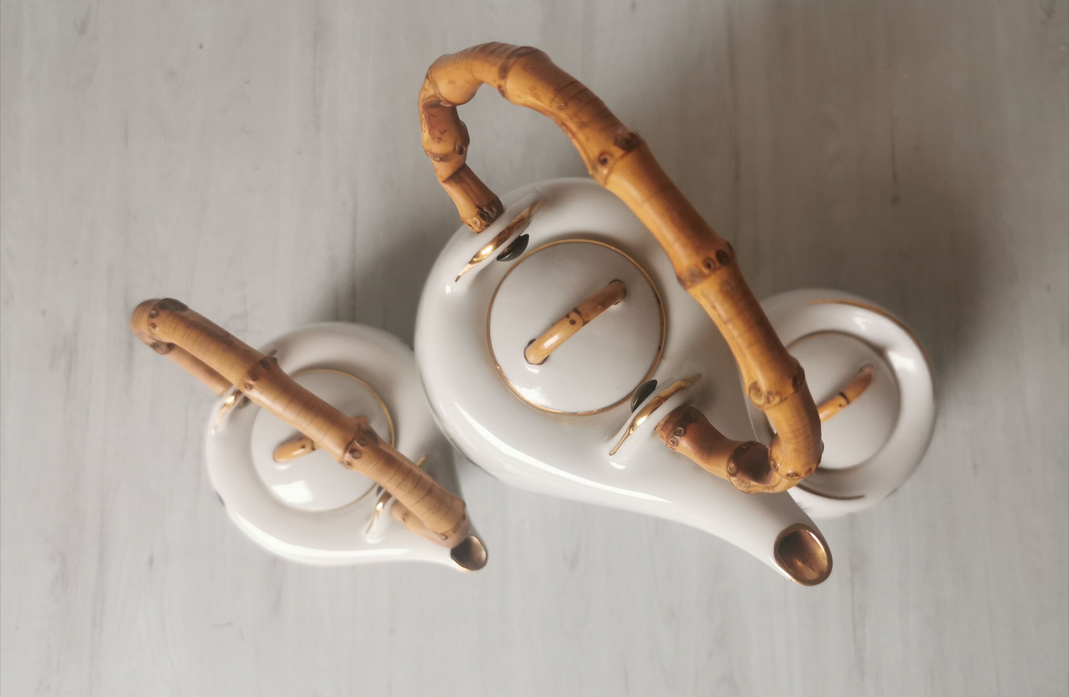 Coffee service African porcelain décor from Limoges