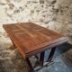 Table vintage française en chêne massif style Arts & Crafts, 1930s–1940s