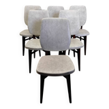 6 chaises en Skaï style scandinave