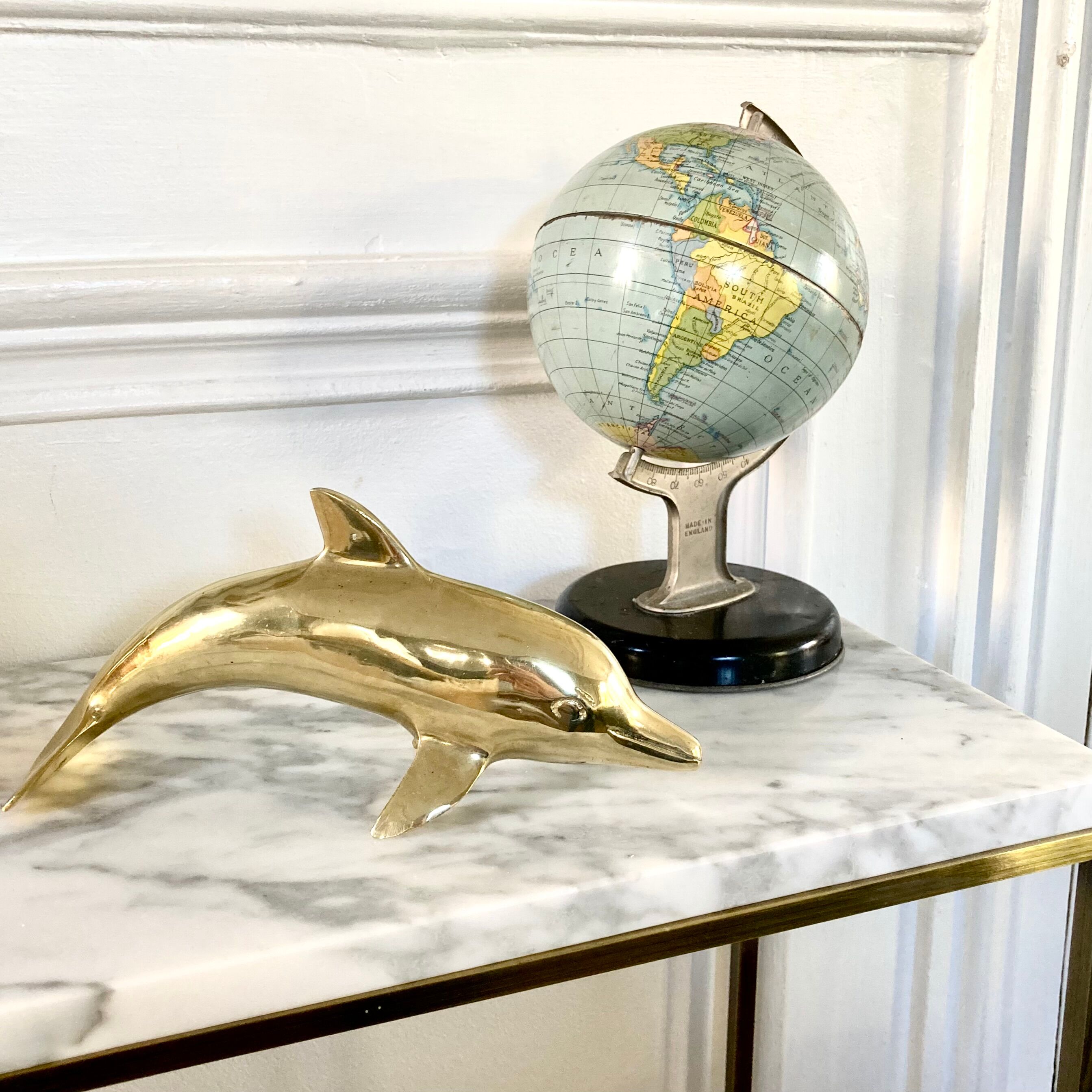 Vintage brass dolphin
