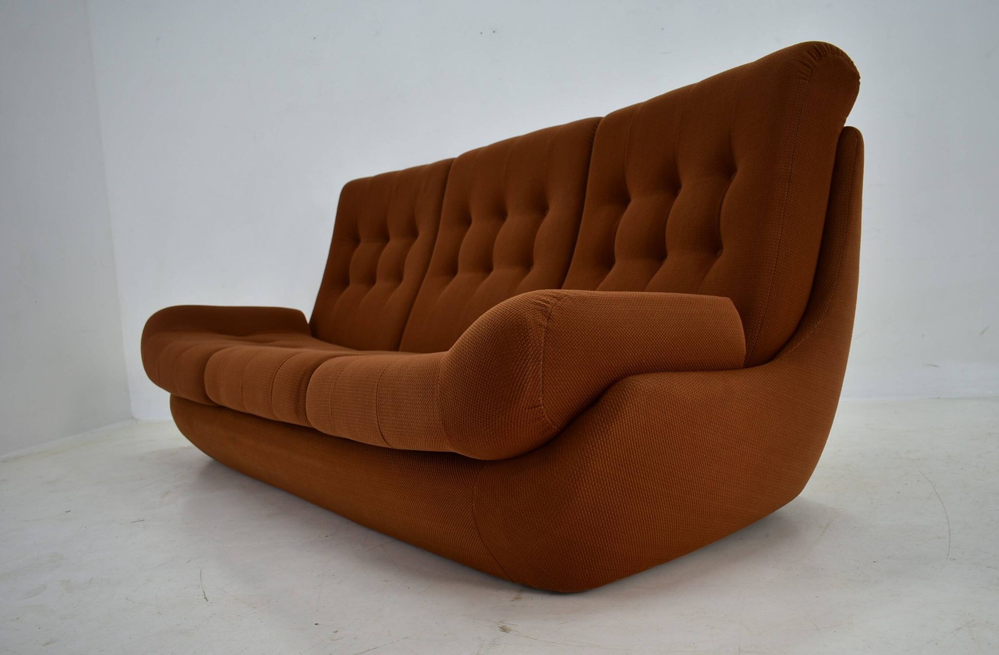 20th Century , Brown Atlantis Three seats Sofa, 1960s