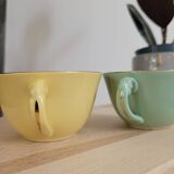 Set of 2 Faïences d'Orchies coffee cups