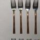Lot de 12 fourchettes manche façon bambou en laiton