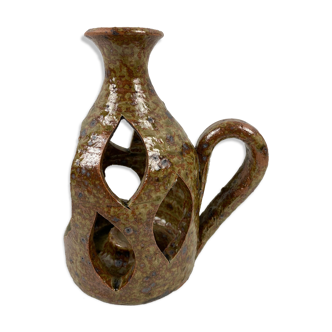 Hand-held sandstone candlestick