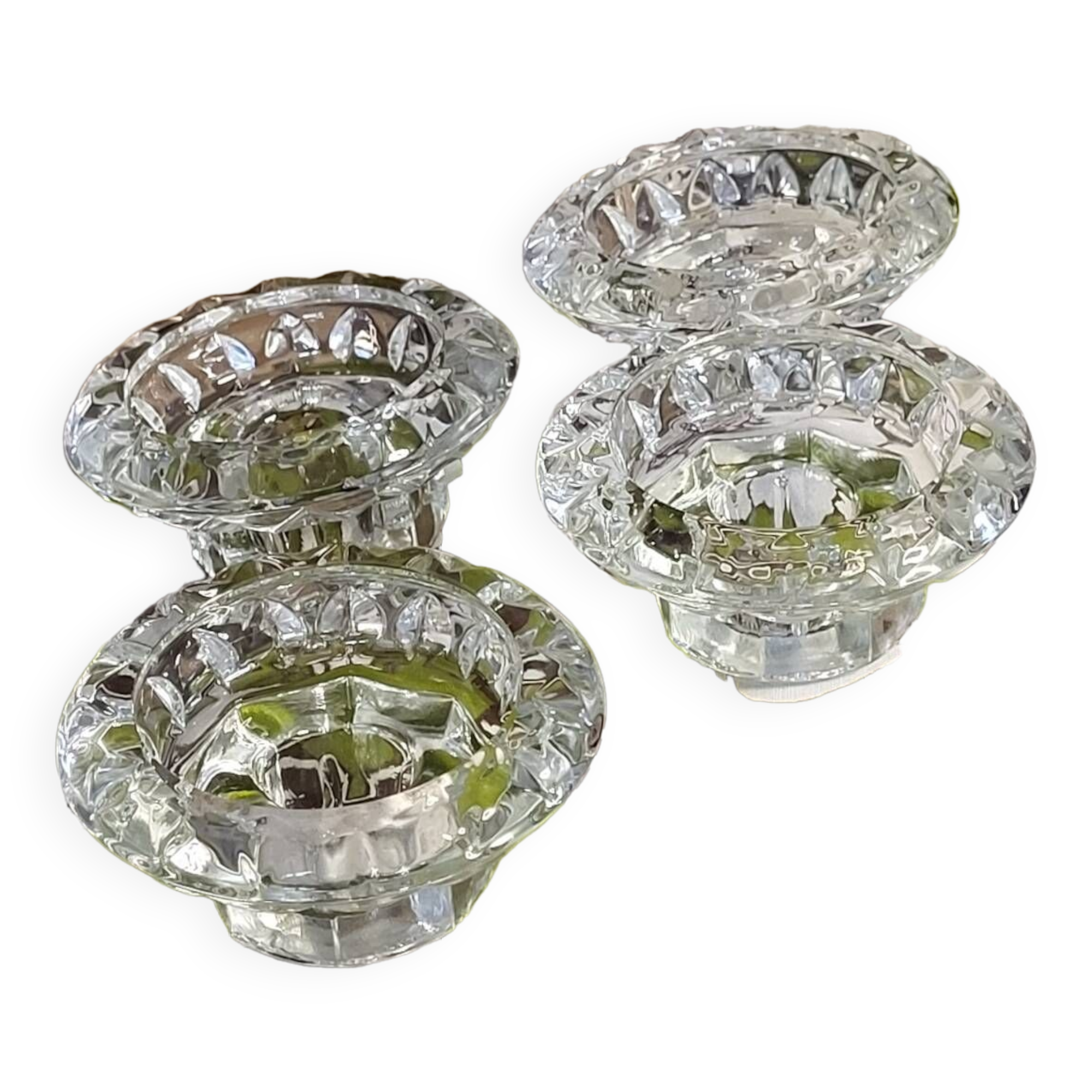 Glass candle holders