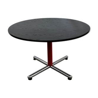 Foot table in chrome cross Souvignet design, made in France 1980