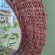 Woven rattan mirror