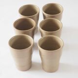 Set of 6 stoneware cups