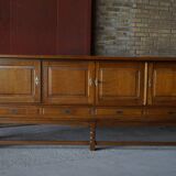 Danish enfilade from the mid-modern century in dark stained oak, 1960s.
