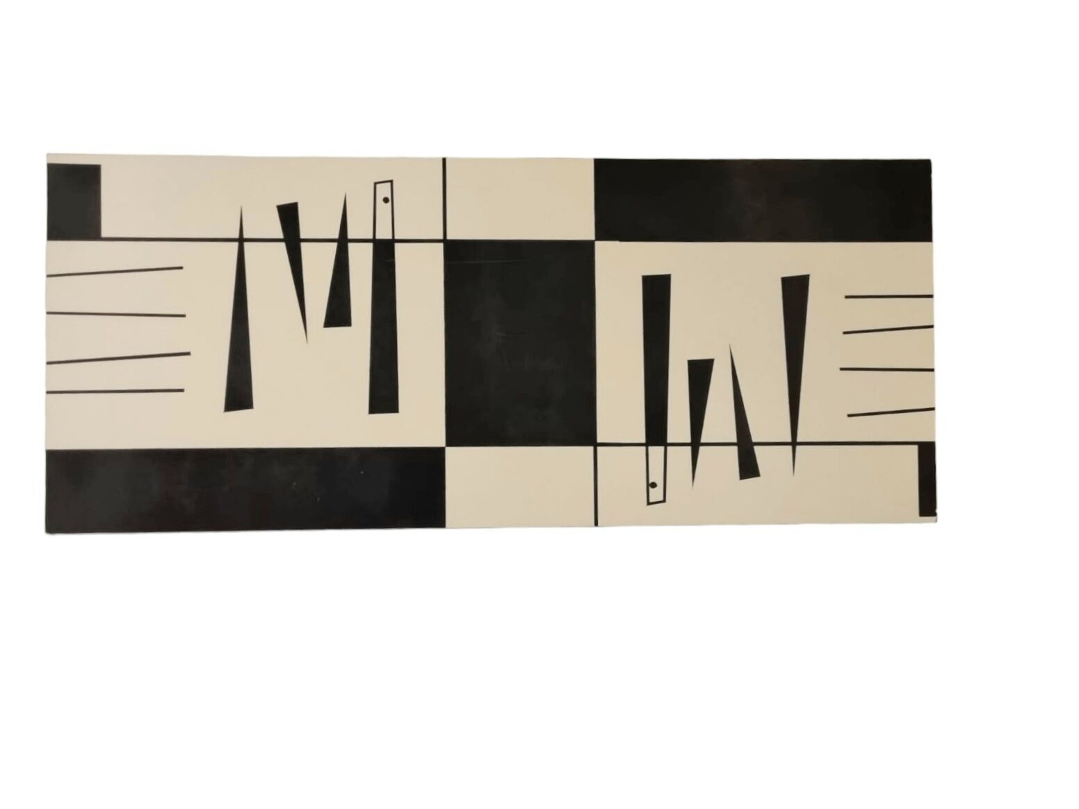 Mid century black and white graphic formica coffee table