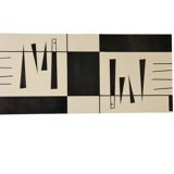 Mid century black and white graphic formica coffee table