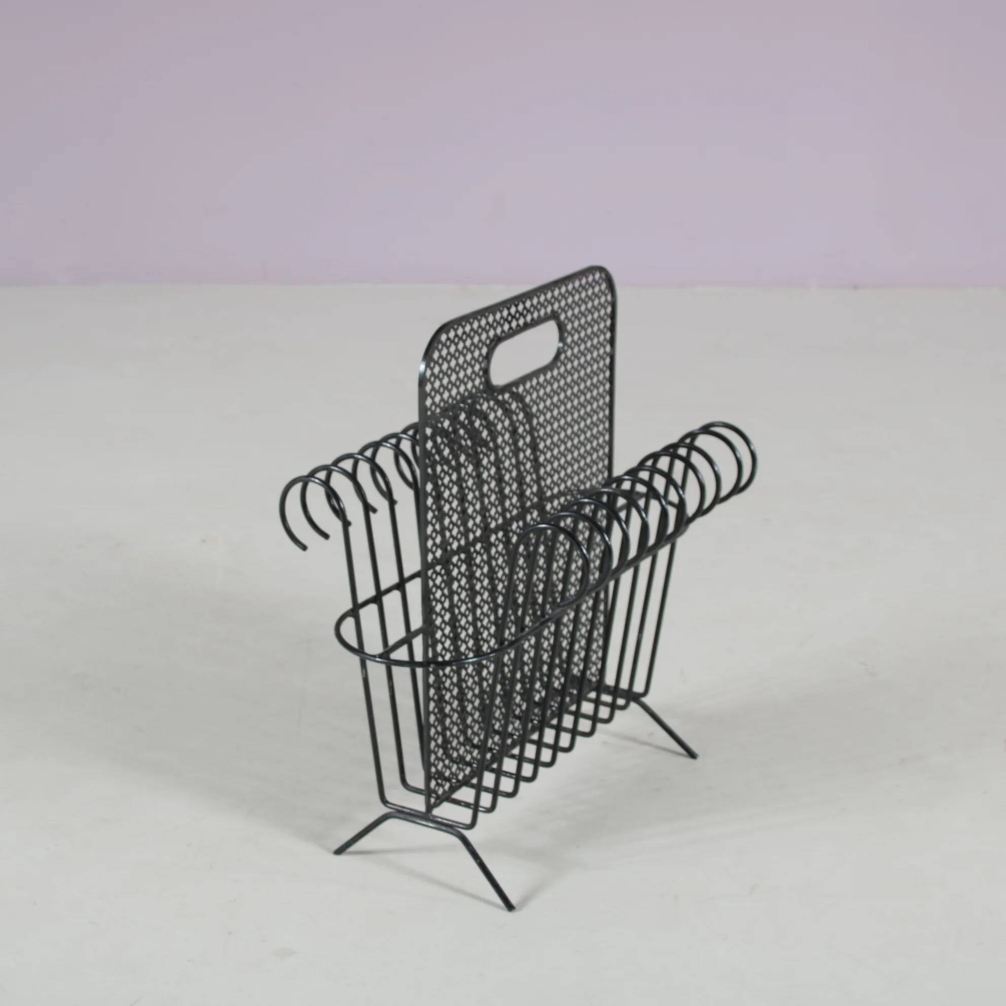1950s “Cap d’ail” magazine rack by Mathieu Matégot for Atelier Matégot, France