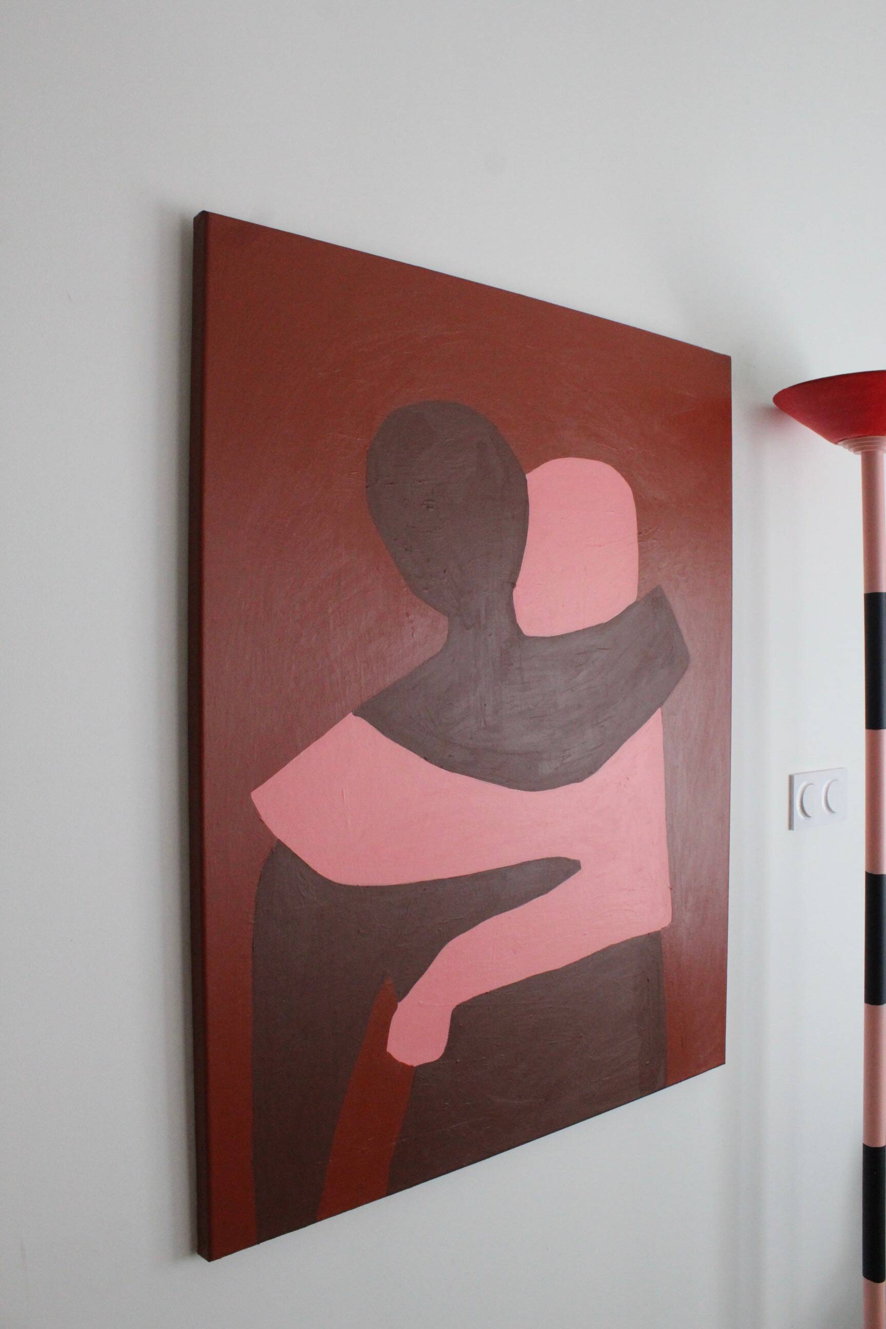 Painting on stretched canvas "can i hold you" 100x81cm