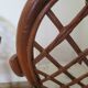 Vintage lot of 2 woven bamboo rattan armchairs - Curved wood - 1980s