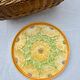Plat de service barbotine ananas kiwi