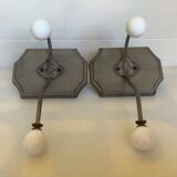 Pair of double porcelain hooks