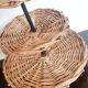 Rattan fruit or cheese holder, vintage, 50s