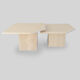 Ensemble de 2 tables basses tables d’appoint en travertin vintage