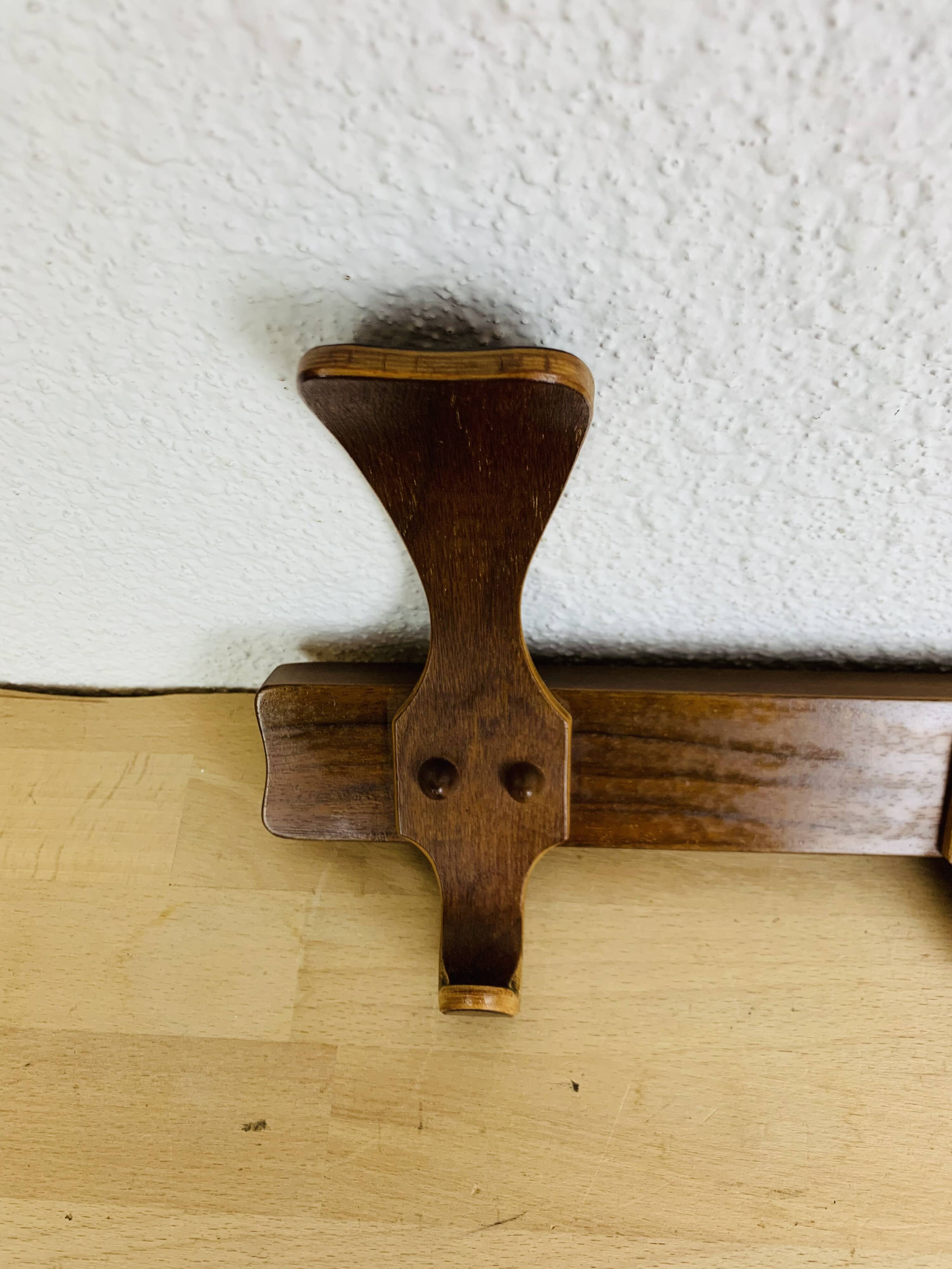 Bruno Paul art deco wall coat rack for Deutsche Werkstätte Hellerau
