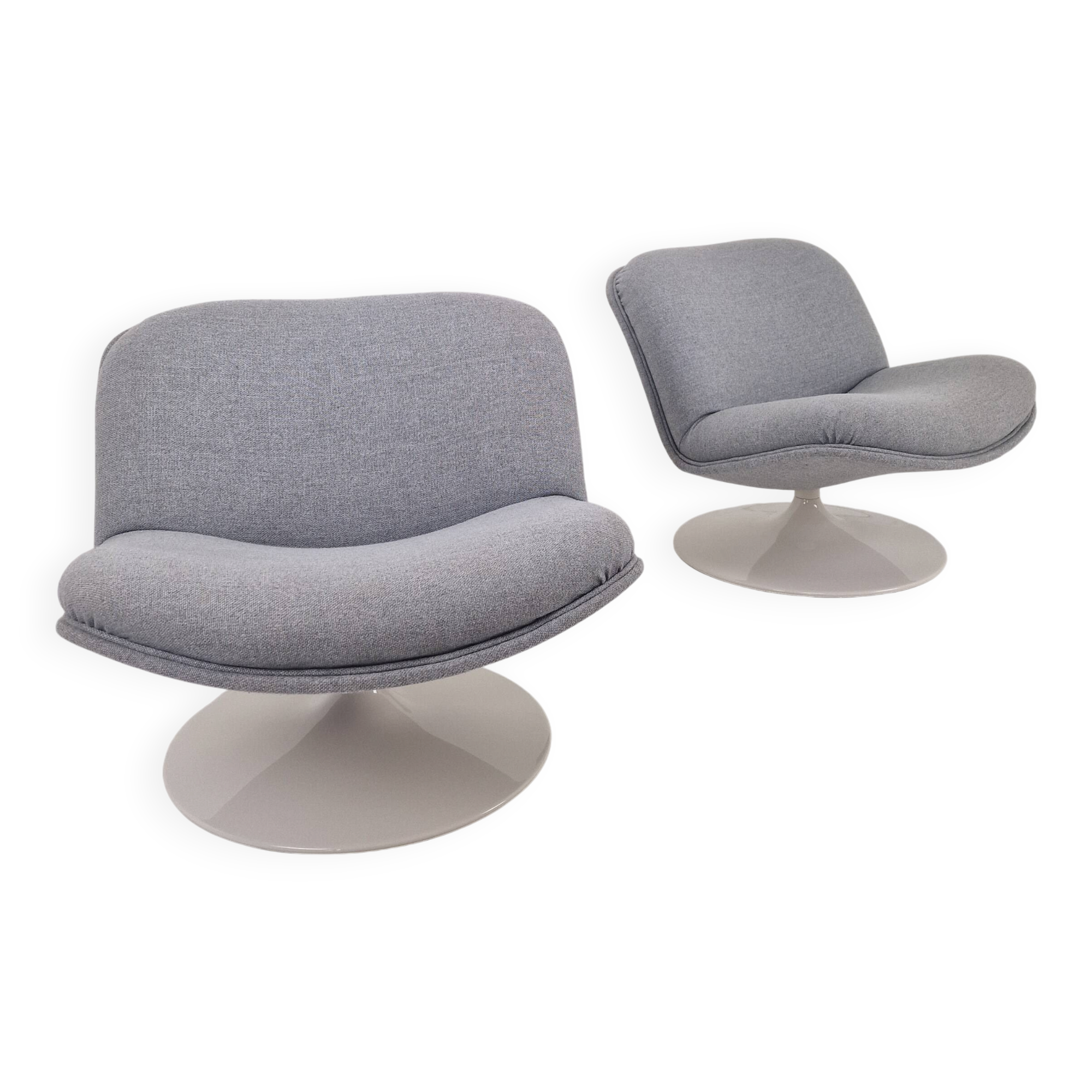 Pair of Artifort Model 508 Swivel Lounge Chairs by Geoffrey Harcourt, 1980s