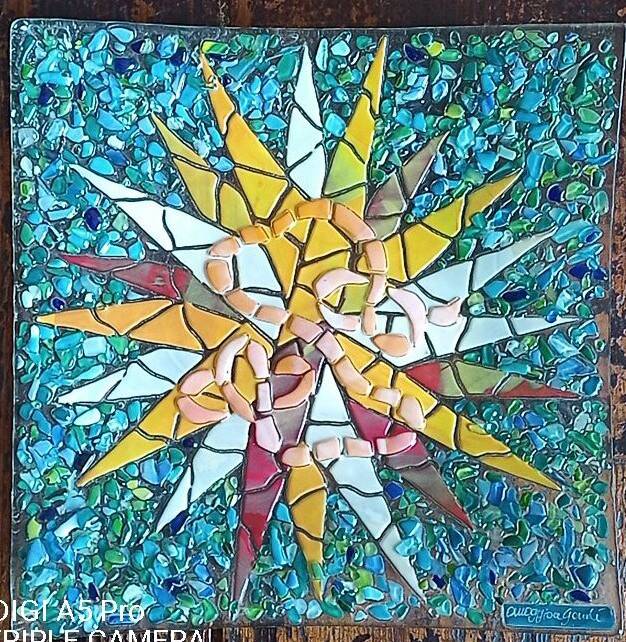 Murano - glass marquetry bowl "Omaggio a Gaudi"