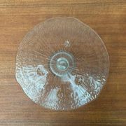 Plateau à gâteau en verre scandinave vintage