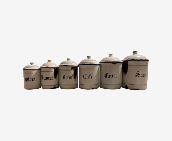 Ensemble de 6 pots émaillés