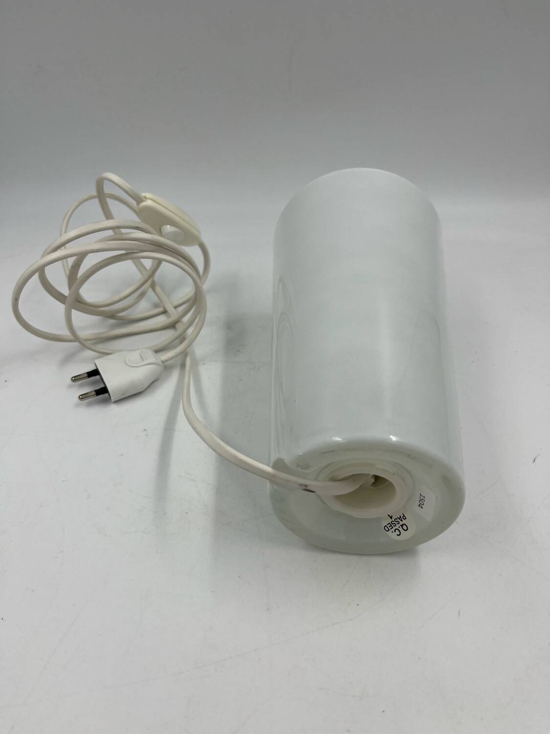 Milk glass table lamp.