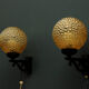 Bubble Glass Wall Lamps, Denmark 1960s, Set of 2