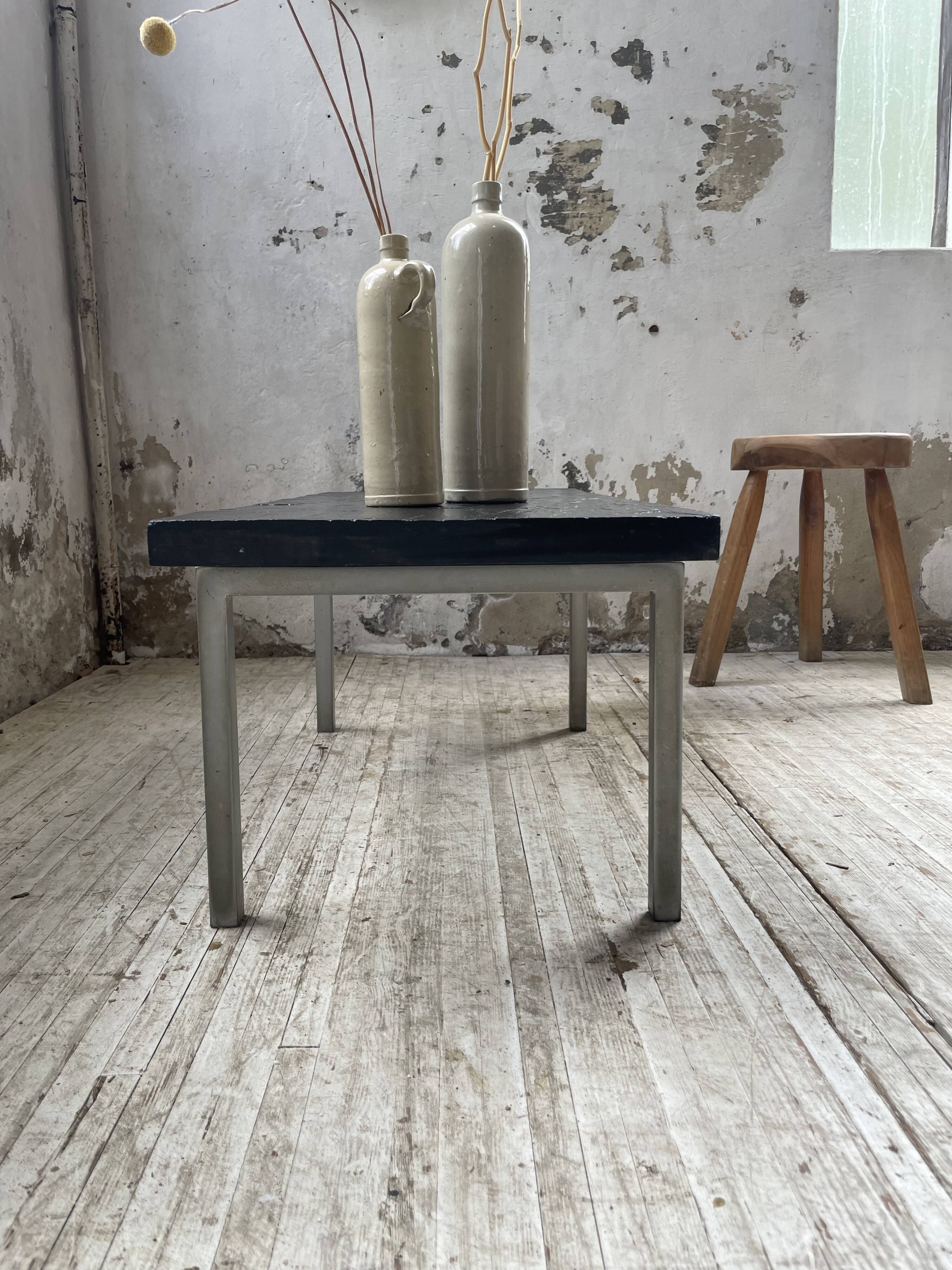 1950s slate coffee table