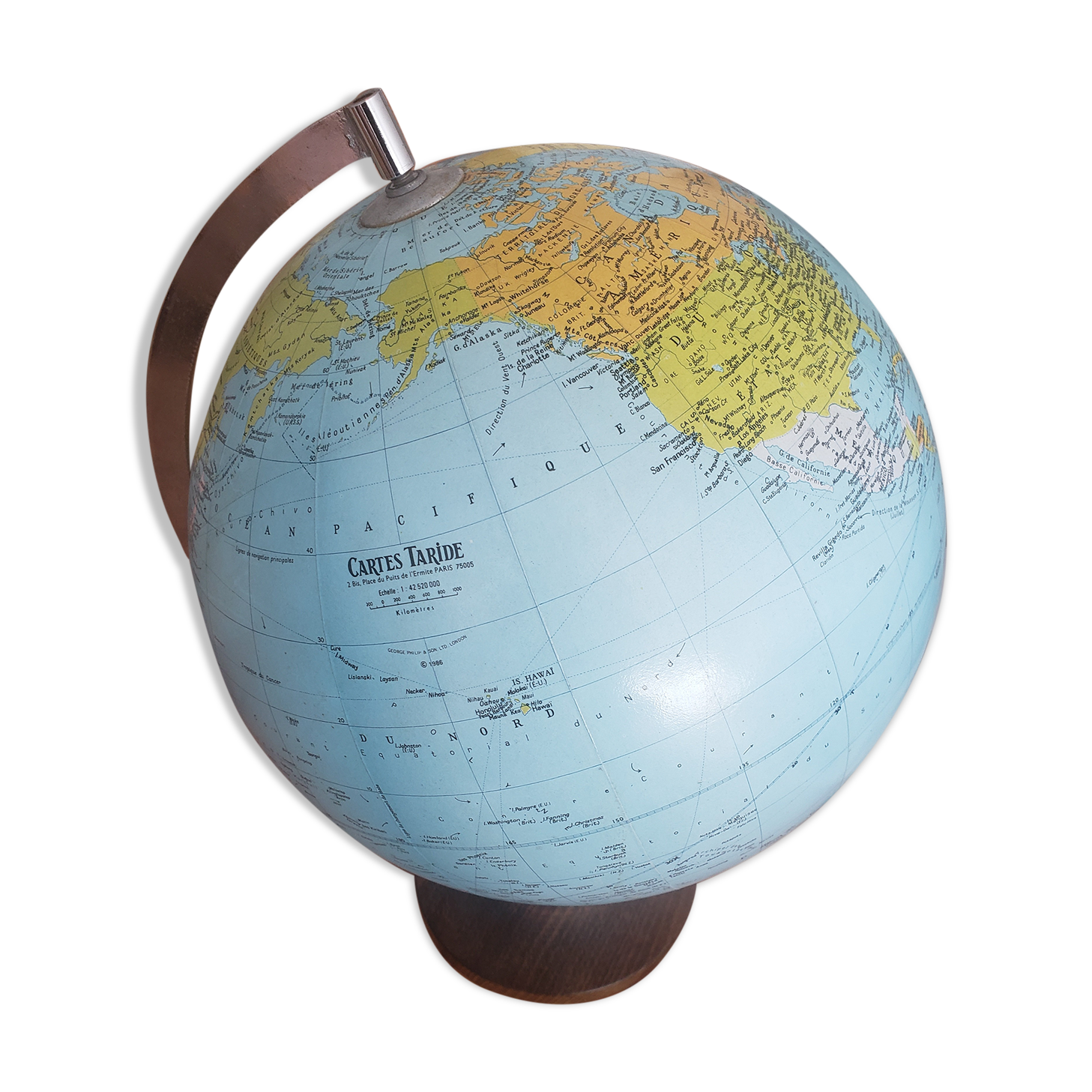 Barren luminous earth globe