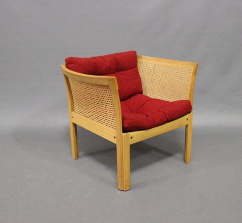 Pair of oak armchairs designed by  Illum Wikkelso and manufactured at Silkeborg Furniture Factory 1960