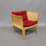 Pair of oak armchairs designed by  Illum Wikkelso and manufactured at Silkeborg Furniture Factory 1960