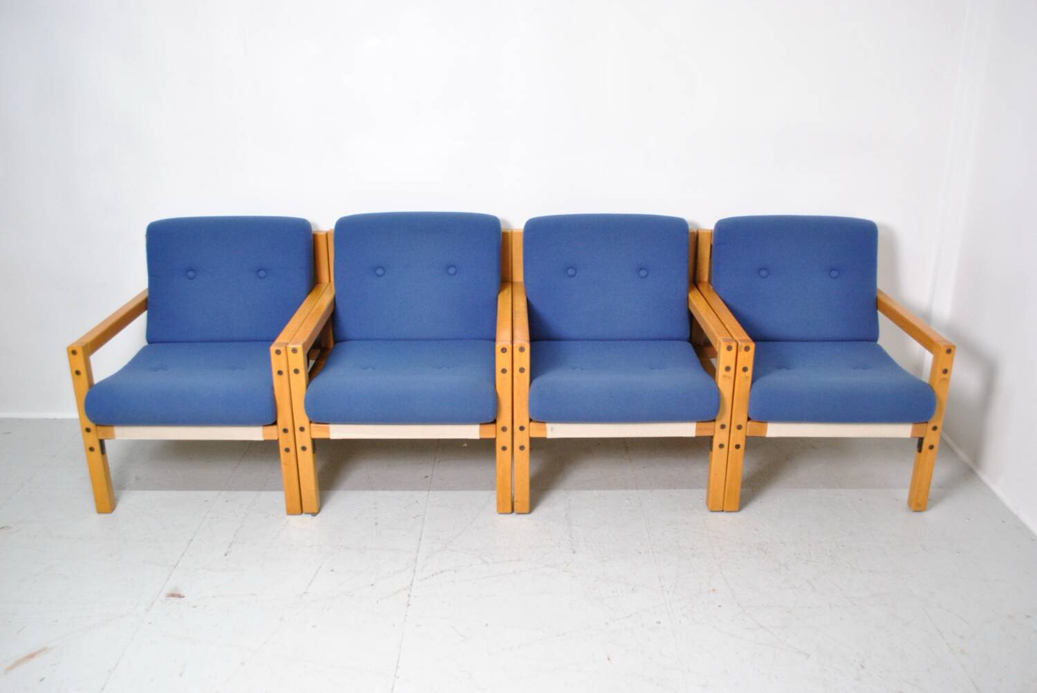 4 Flototto armchairs 1970