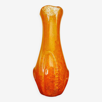 Speckled glass vase