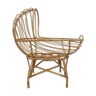 Vintage rattan cradle 1950