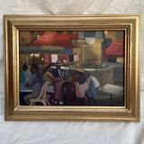 Oil painting signed canvas dimensions: height -32.5 cm - width 42 cm -