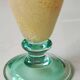 Amphora vase, speckled yellow. Murano style. Blown glass. Height 28 cm