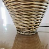 Lampe en rotin naturel 1970