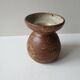 Pyrite stoneware ceramic vase, diabolo shape, signed Monogram Phi