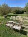 Set of 4 folding garden chairs in wood and metal