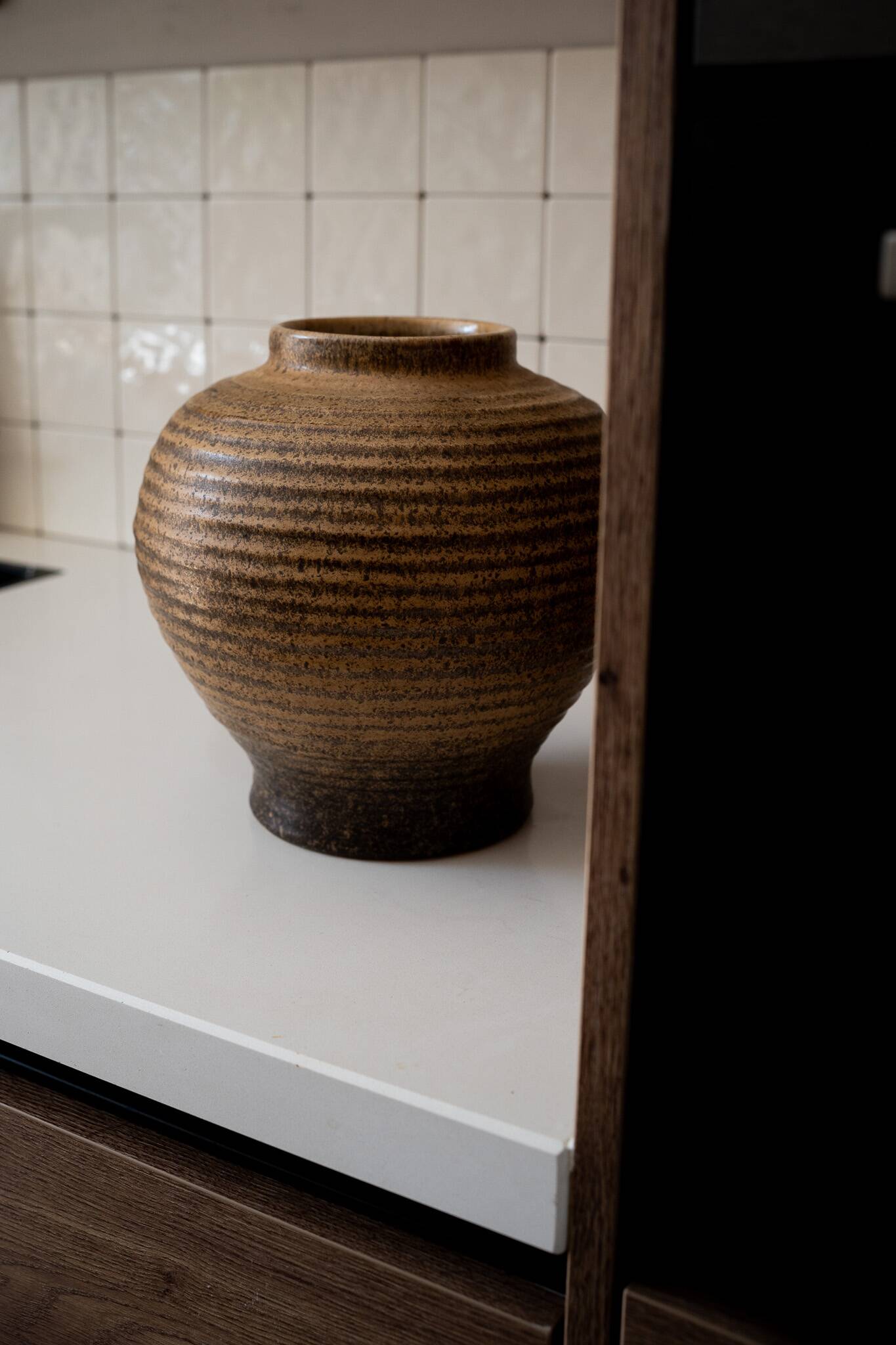 Jarre / vase en beige brun