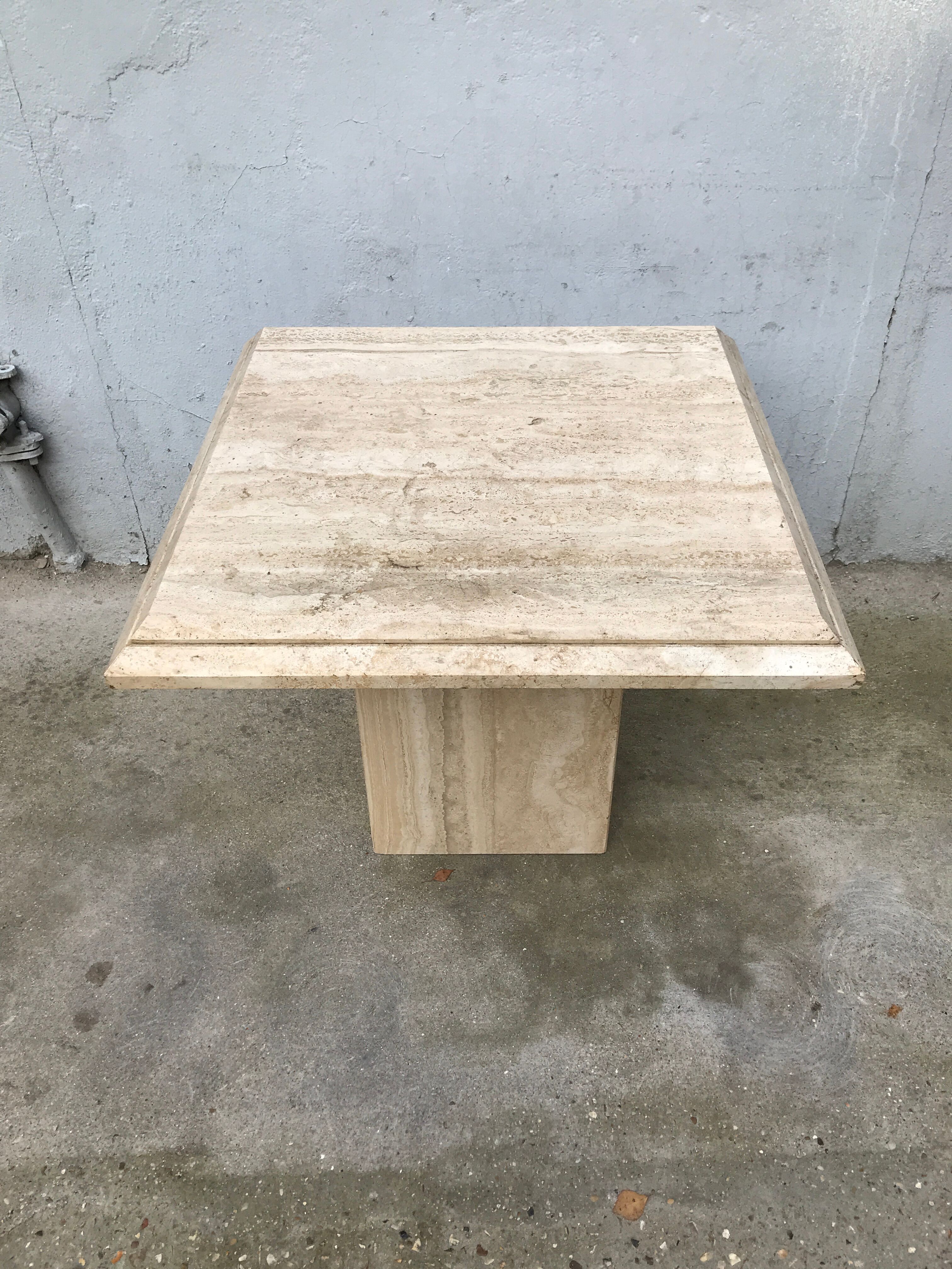 Beige traverine coffee table
