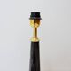 Pair of brass table lamps with black marble column - Art Deco style