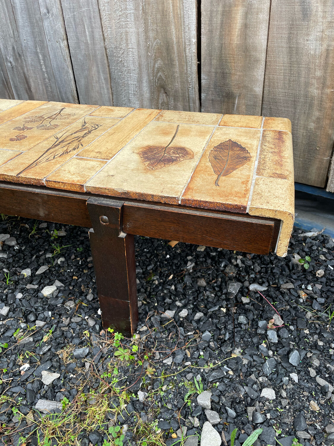 Vintage Vallauris ceramic coffee table Design Roger Capron