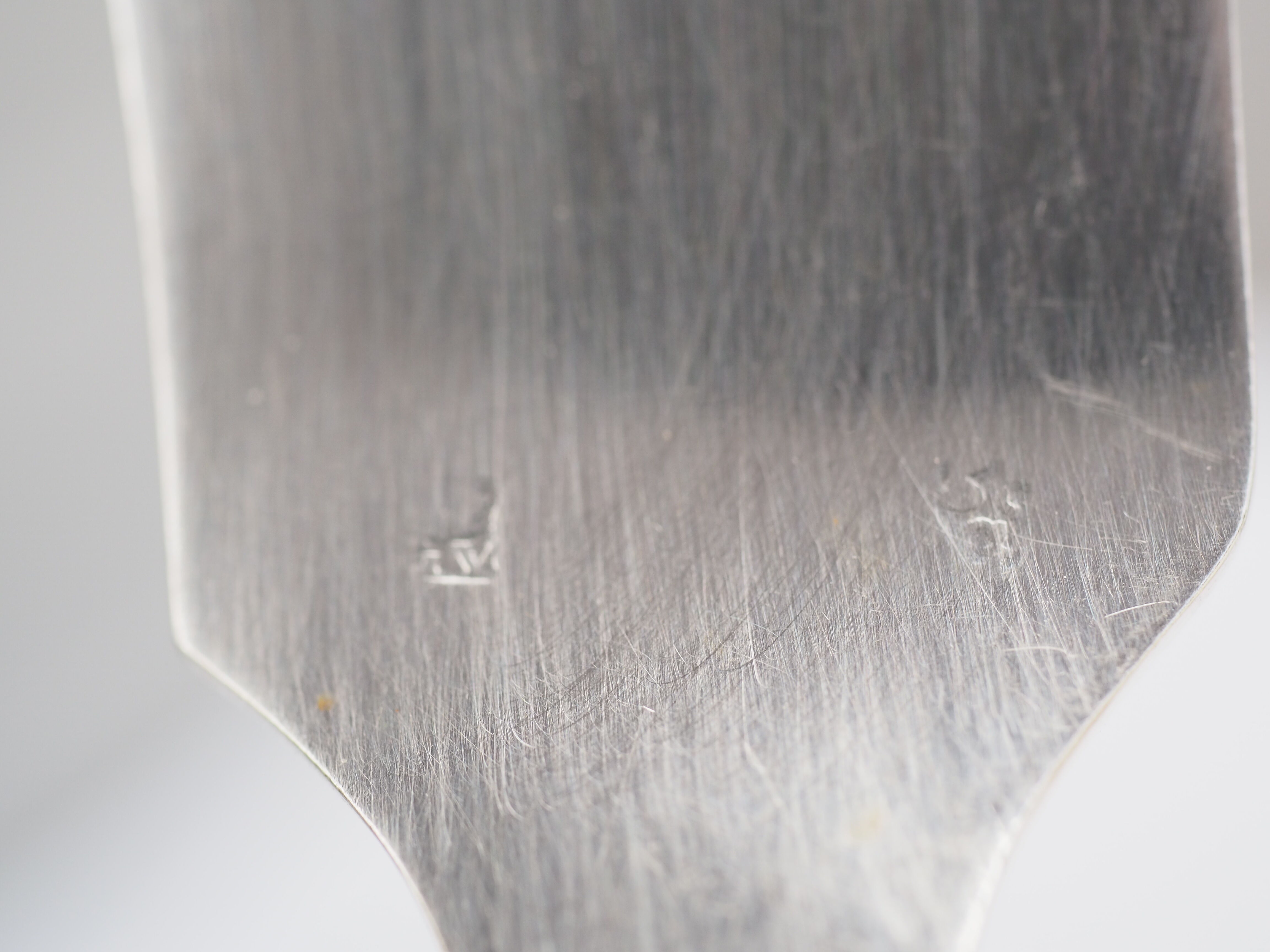 Fish service and its 6 silver-plated cutlery, crossed ribbon model