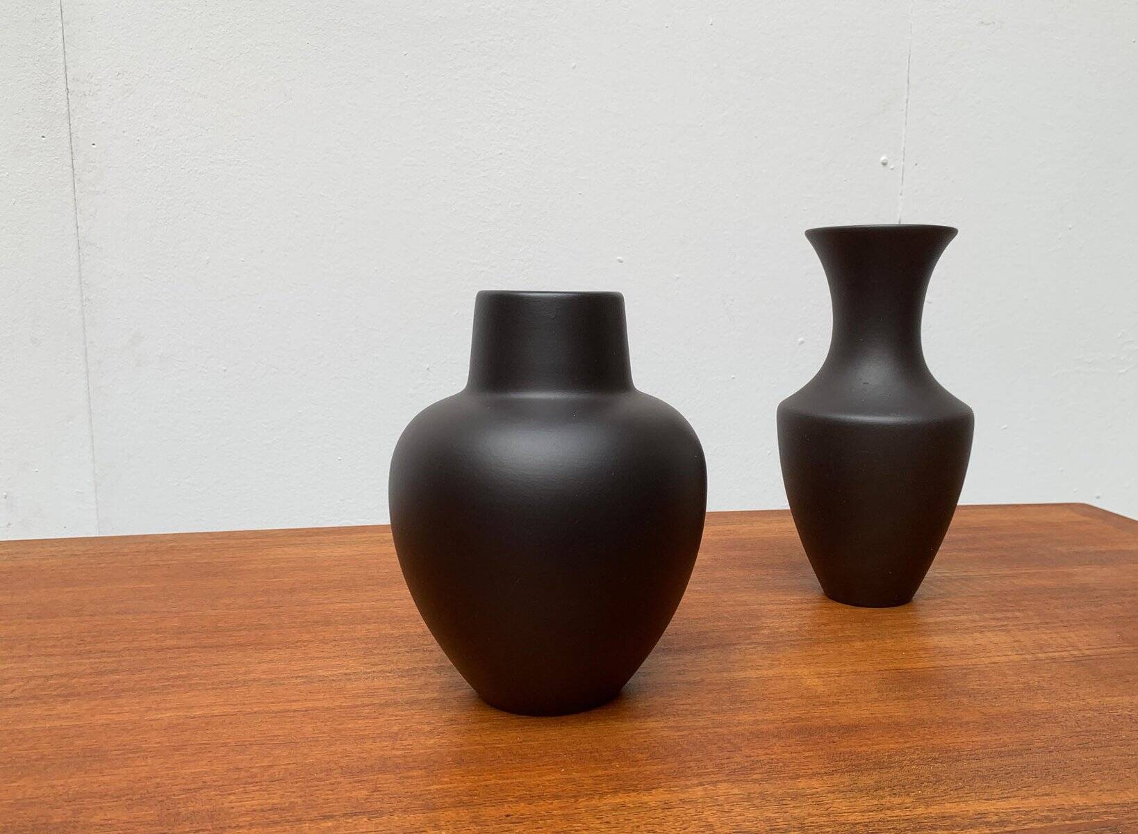 Vintage German vase in ceramic Wormser Terra-Sigillata, set of 2