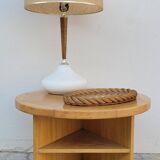 Vintage round coffee table design Maison Regain style 1970s