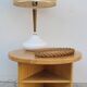 Table basse ronde vintage design style Maison Regain 1970s